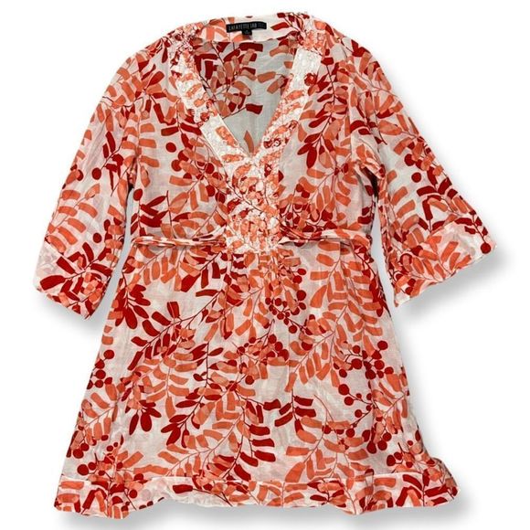 Lafayette 148 Daimu Silk Beaded Blouse Size 4 - Picture 1 of 4